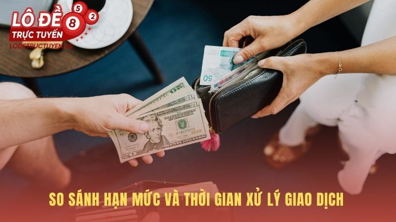 So sánh các kênh giao dịch qua hạn mức và tốc độ xử lý